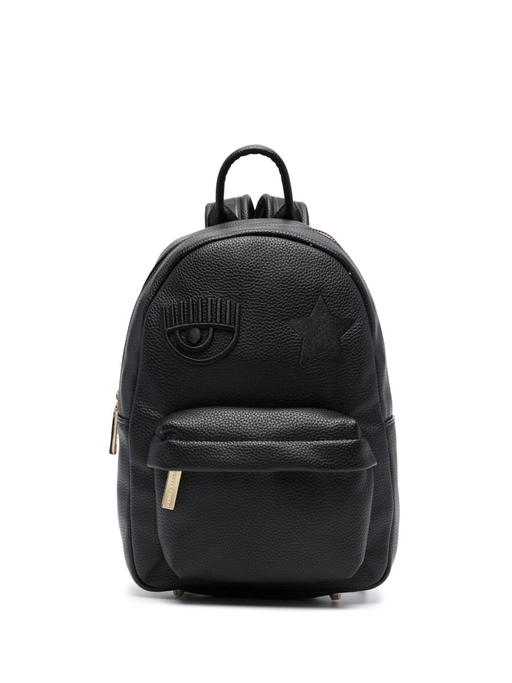 Chiara Ferragni Eye Star logo刺绣双肩包 - 黑色