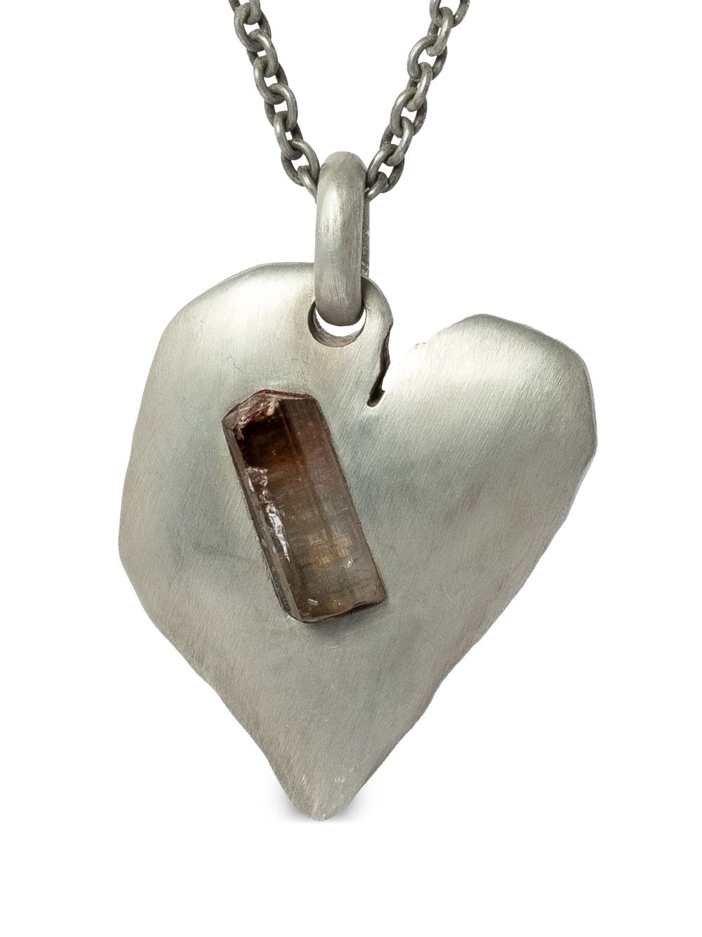 Parts of Four Solid Heart 项链 - 银色