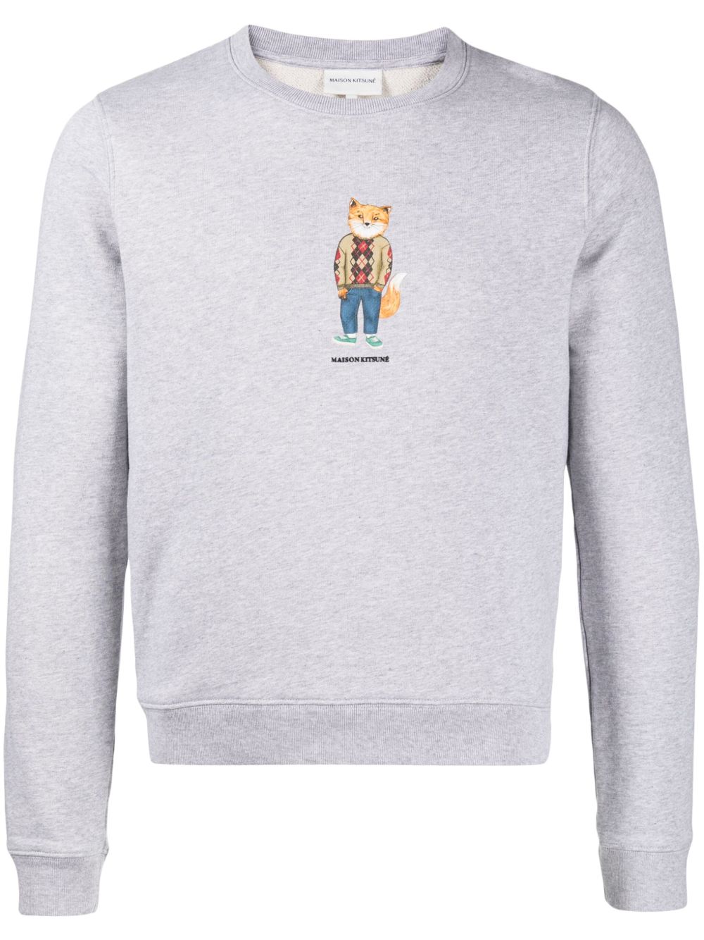 Maison Kitsuné Fox 印花棉卫衣 - 灰色