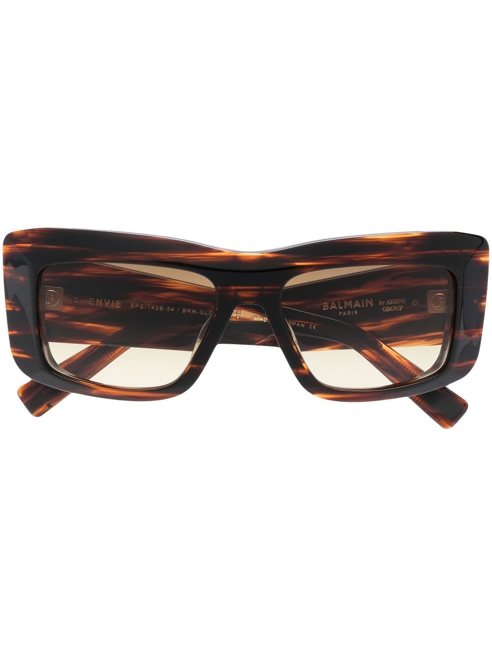 Balmain Eyewear Envie 方框太阳眼镜 - 褐色