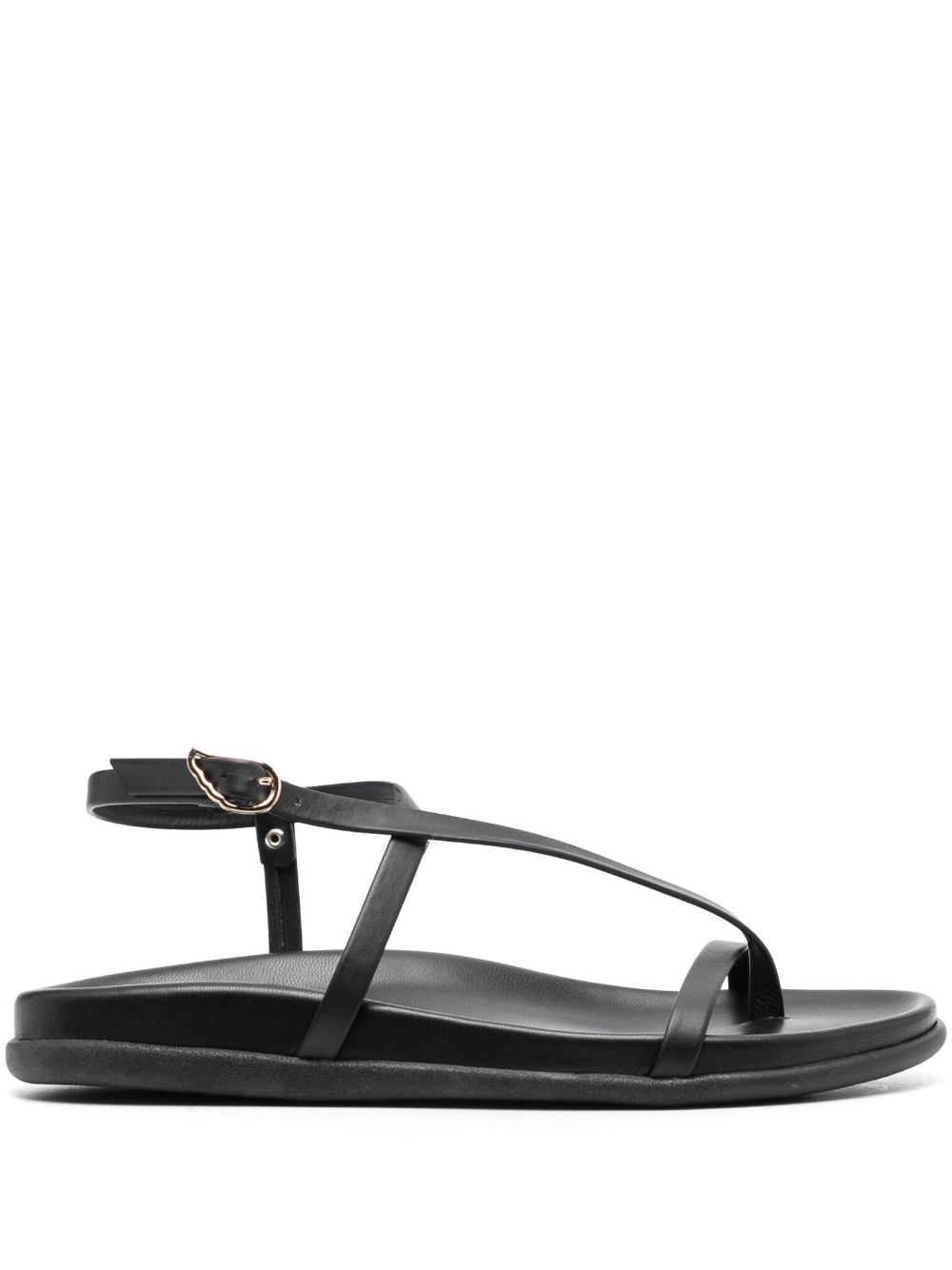Ancient Greek Sandals Aimilia 皮质凉鞋 - 黑色