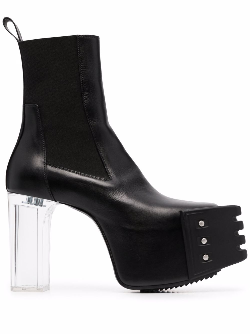 Rick Owens Grilled 水台式高跟短靴 - 黑色