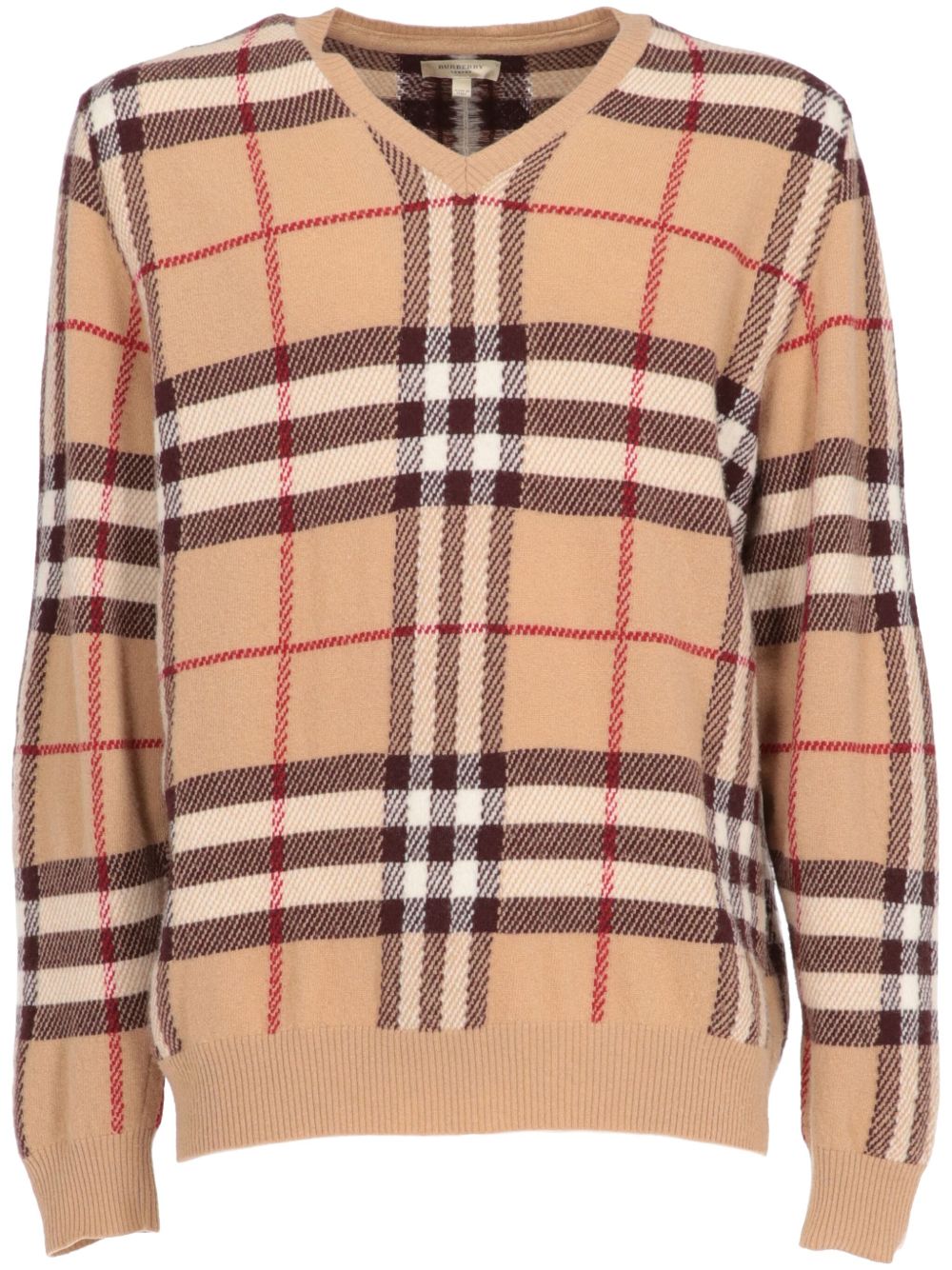 Burberry Pre-Owned 经典格纹毛衣（2010年代典藏款） - 中性色