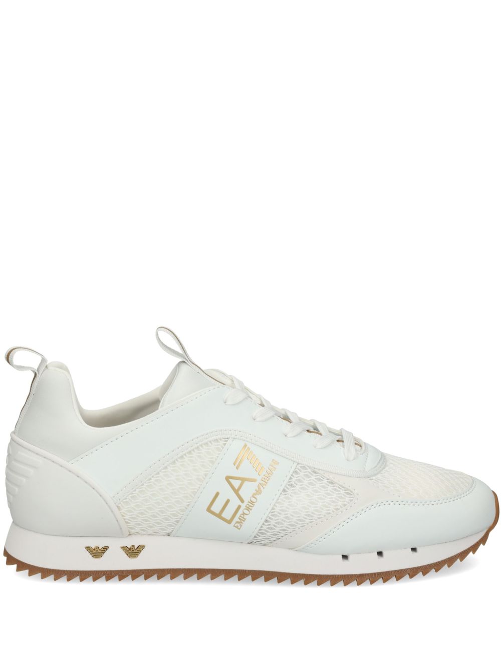 Ea7 Emporio Armani logo印花网面运动鞋 - 白色