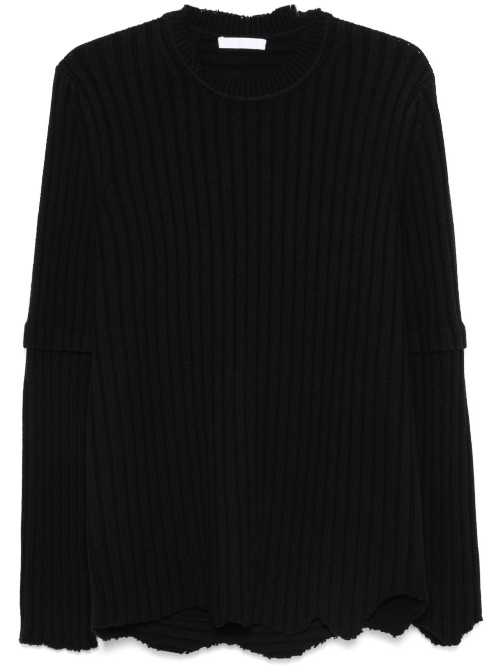 Helmut Lang 罗纹针织毛衣 - 黑色