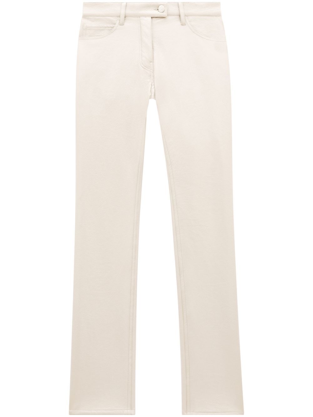 Courrèges 5 Pockets 漆光效果长裤 - 中性色