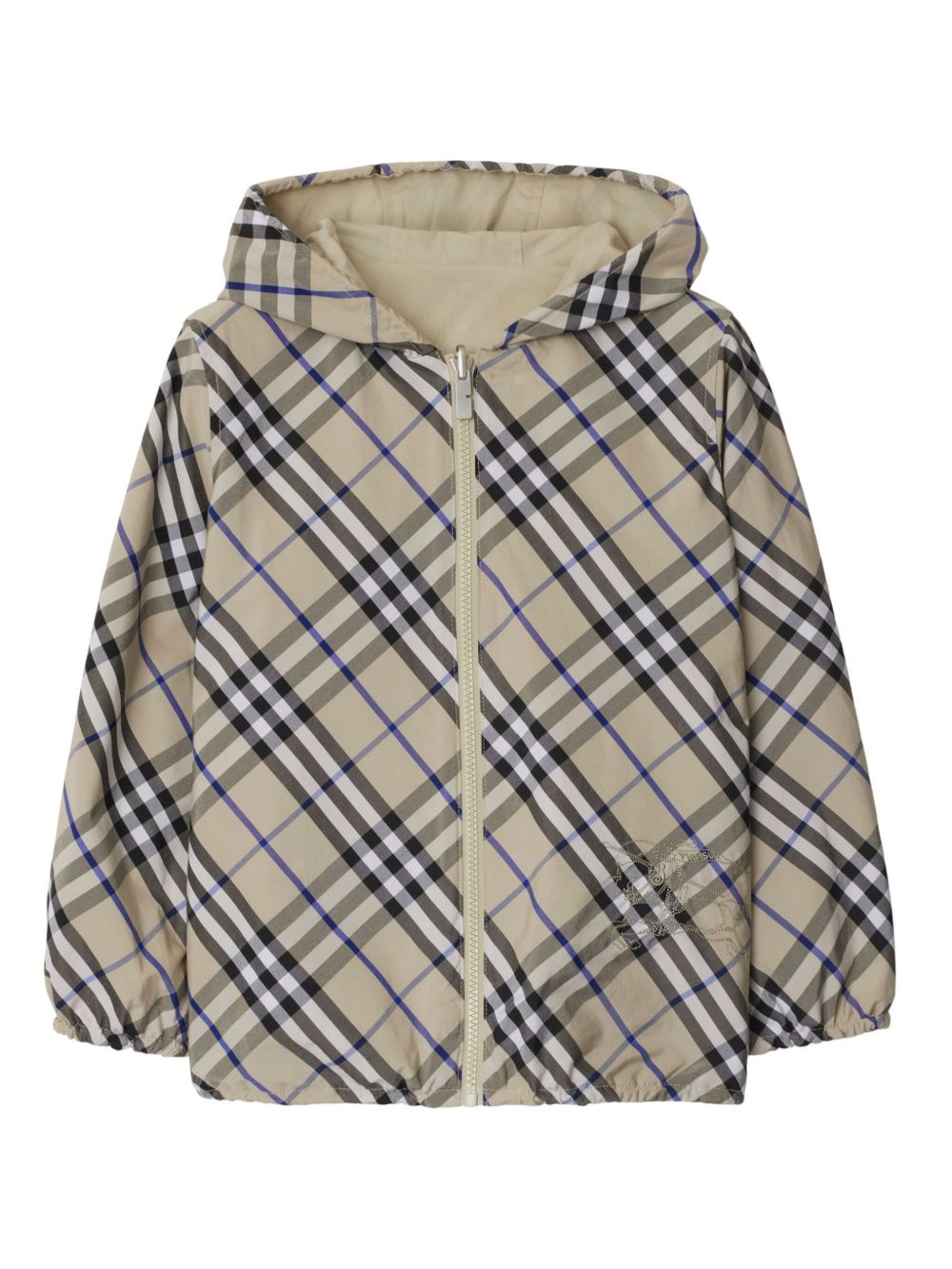 Burberry Kids Burberry Check 连帽夹克 - 中性色