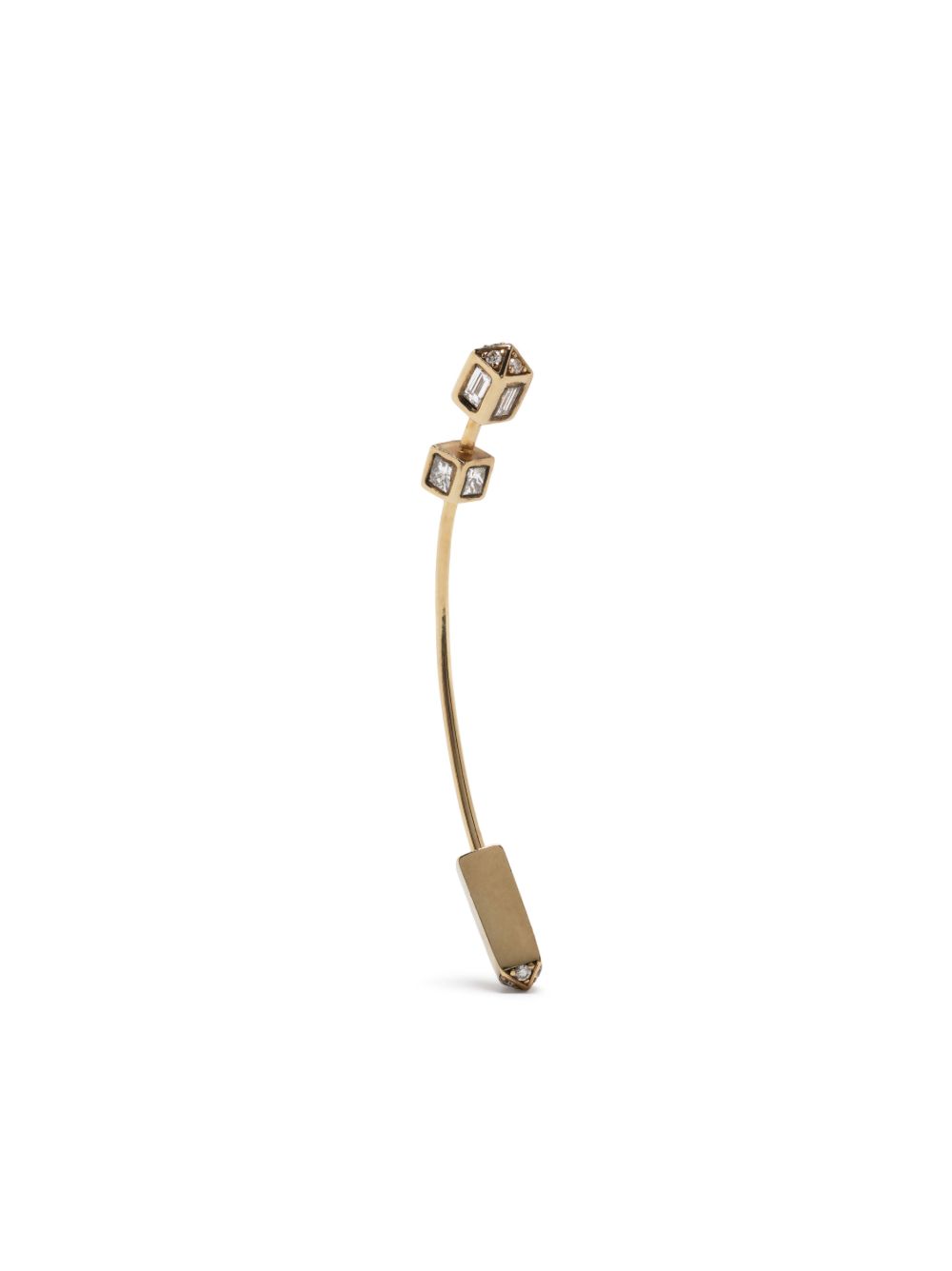 Sophie Bille Brahe Elipse 14K黄金钻石耳环 - 金色