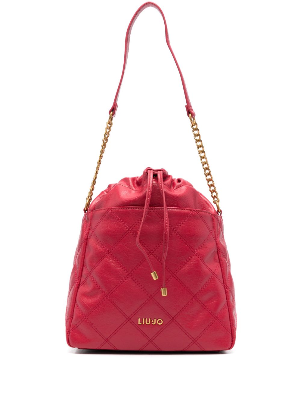 LIU JO diamond-quilting bucket bag - 红色