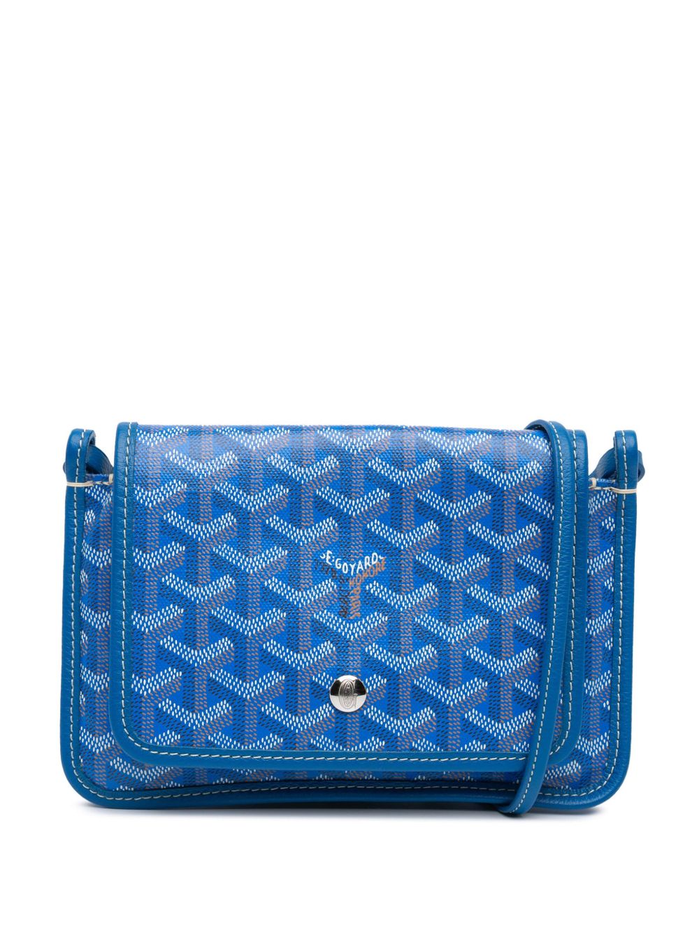 Goyard Pre-Owned Goyardine Plumet Pocket Wallet 斜挎包（2021年典藏款） - 蓝色