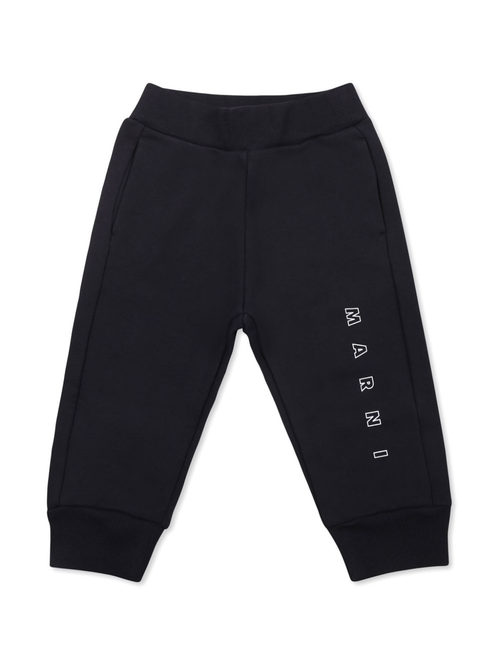 Marni Kids logo印花运动裤 - 蓝色