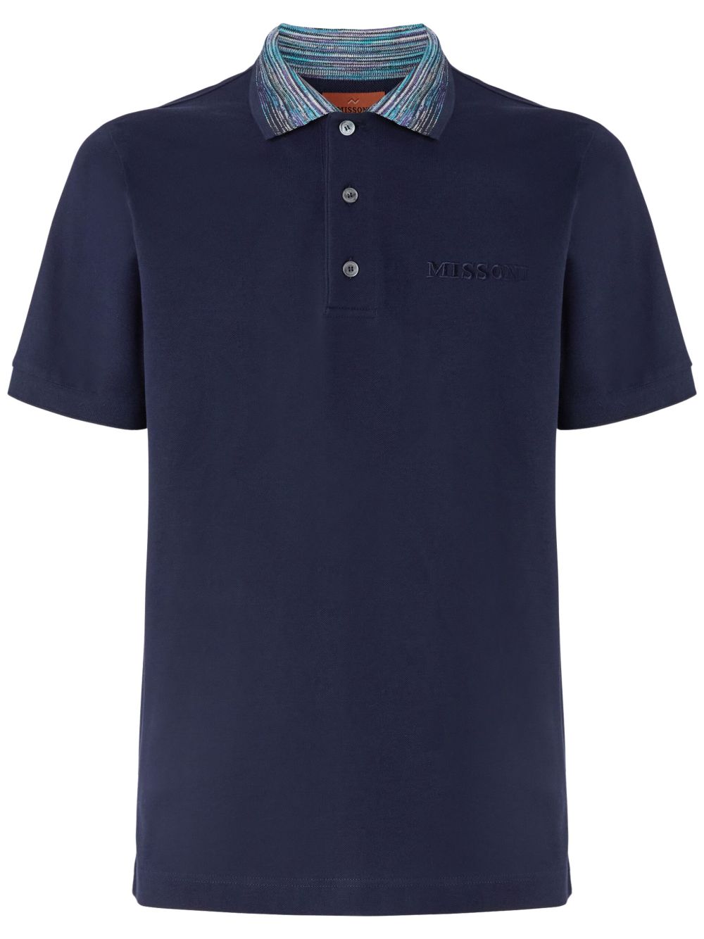 Missoni logo棉polo衫 - 蓝色