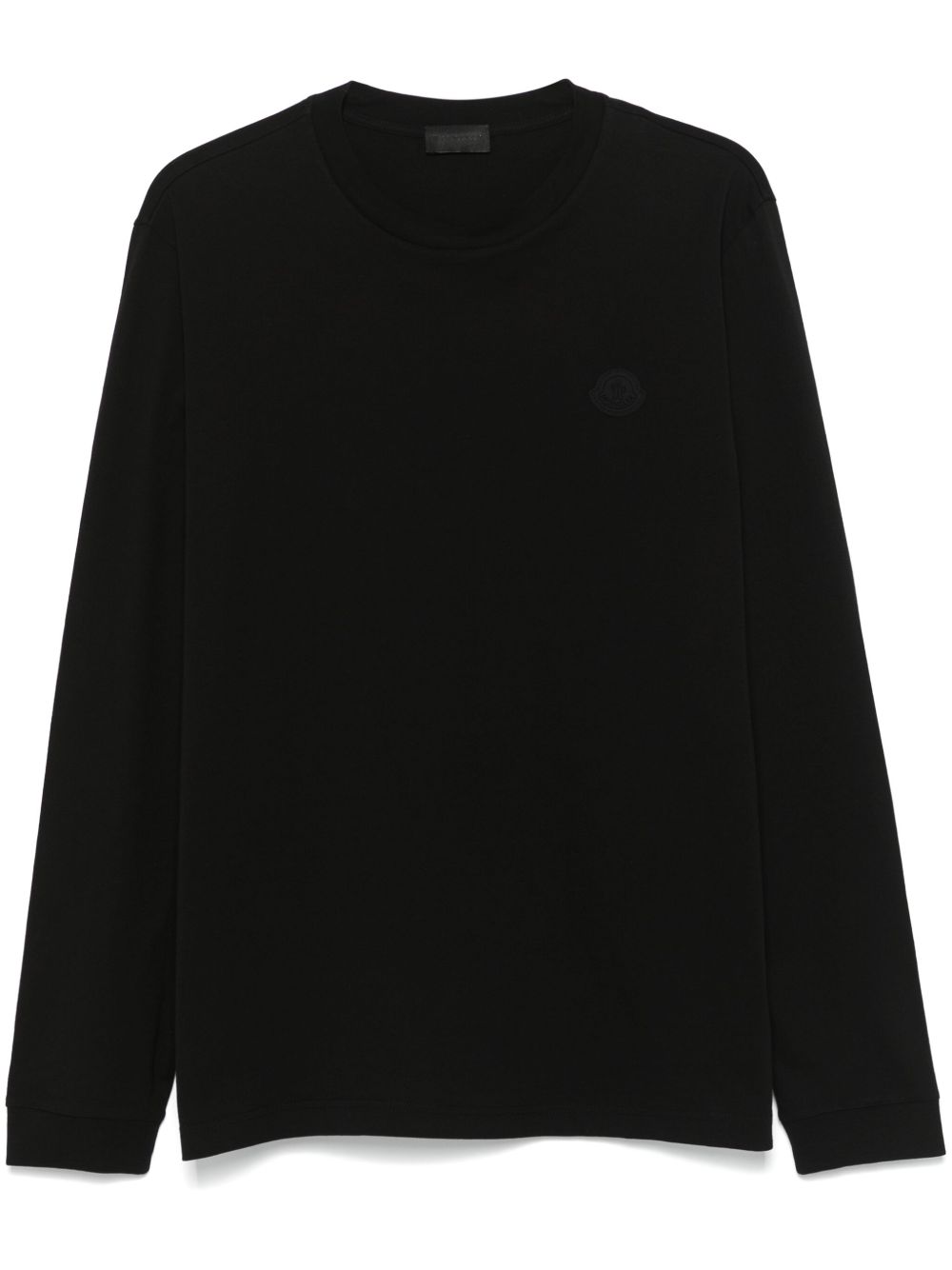 Moncler 橡胶logo T恤 - 黑色