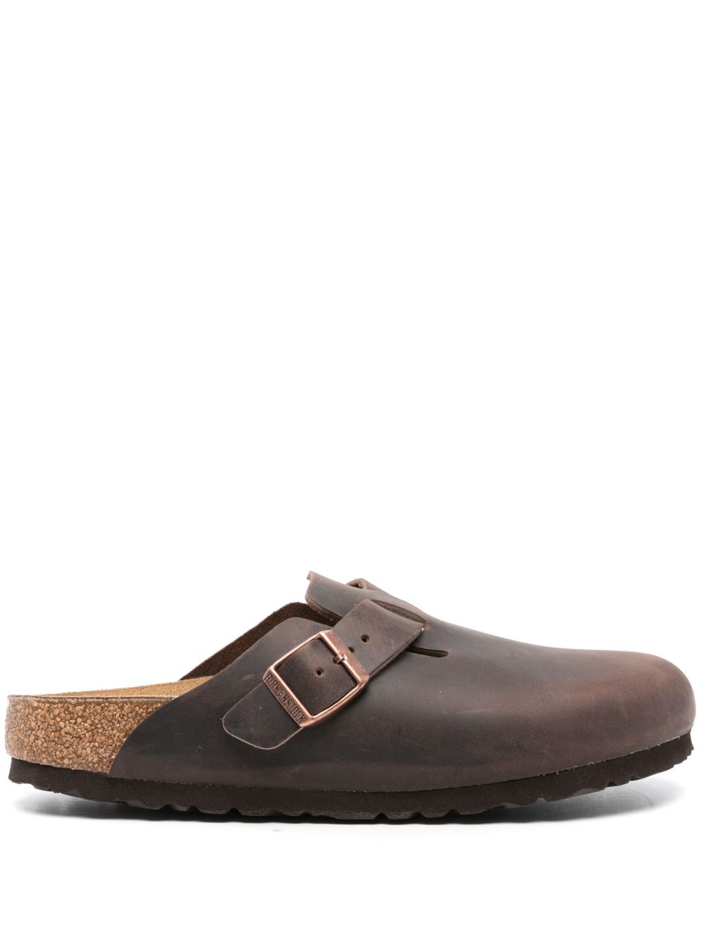 Birkenstock Boston 皮质穆勒鞋 - 褐色