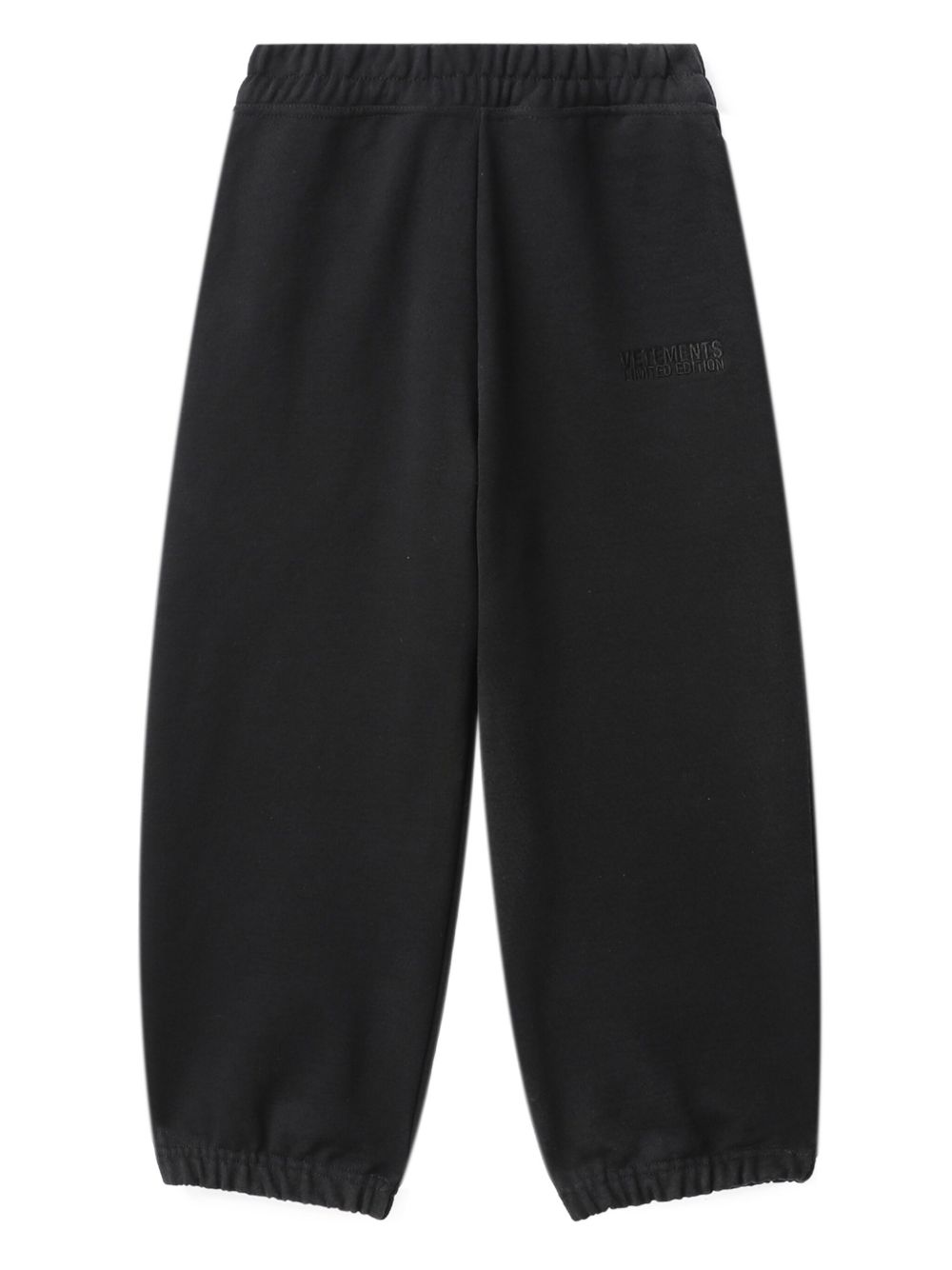 Vetements Kids logo刺绣运动裤 - 黑色