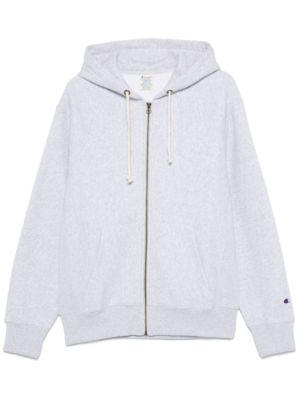 Champion logo刺绣连帽衫 - 灰色