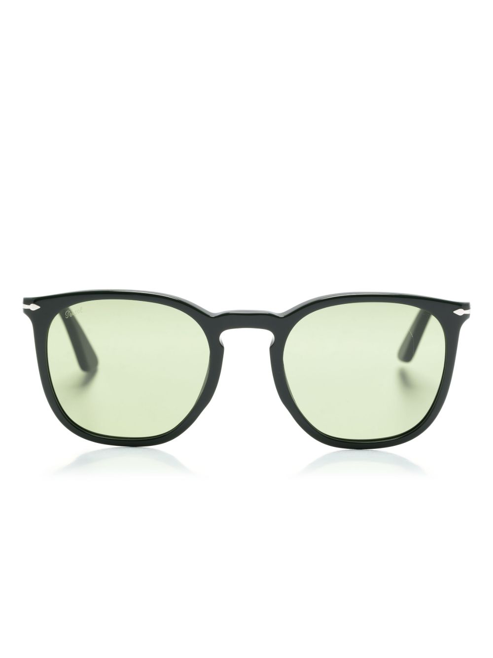 Persol 长方形框太阳眼镜 - 绿色