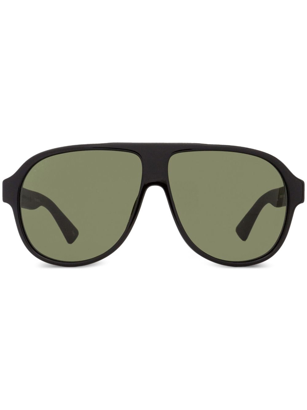 Gucci Eyewear 有色镜片飞行员镜框太阳眼镜 - 黑色