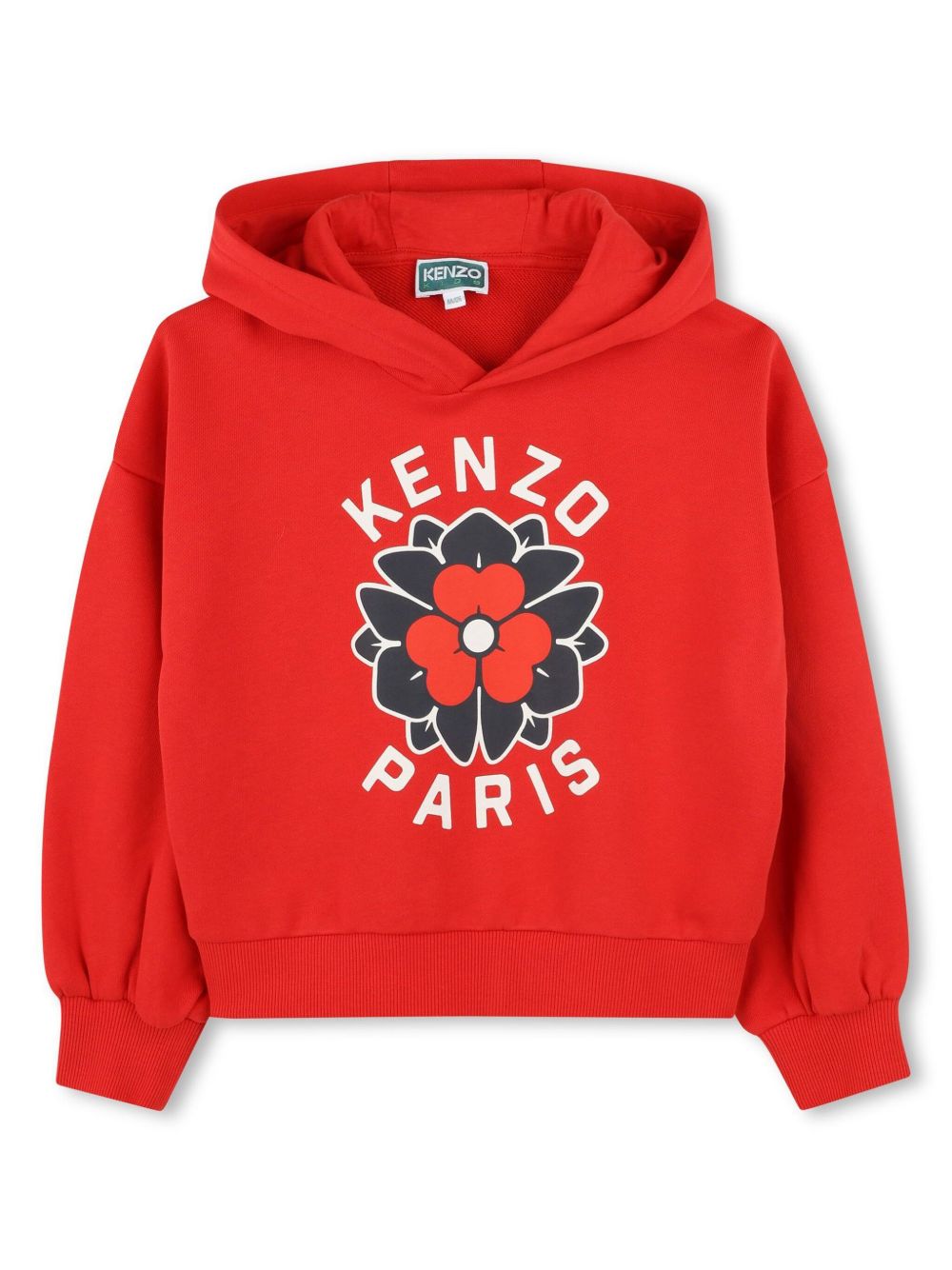 Kenzo Kids 棉连帽衫 - 红色