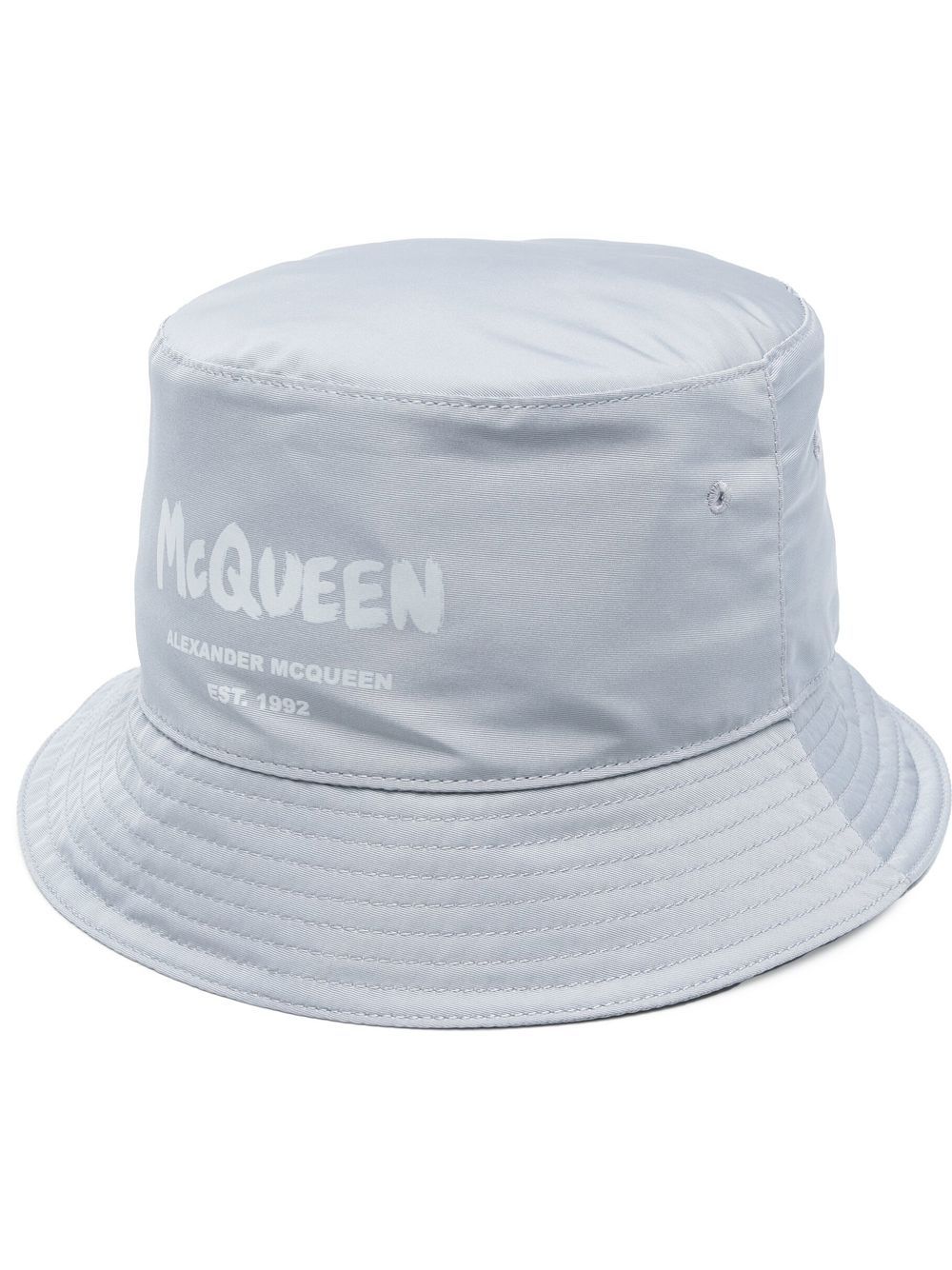 Alexander McQueen logo印花渔夫帽 - 灰色