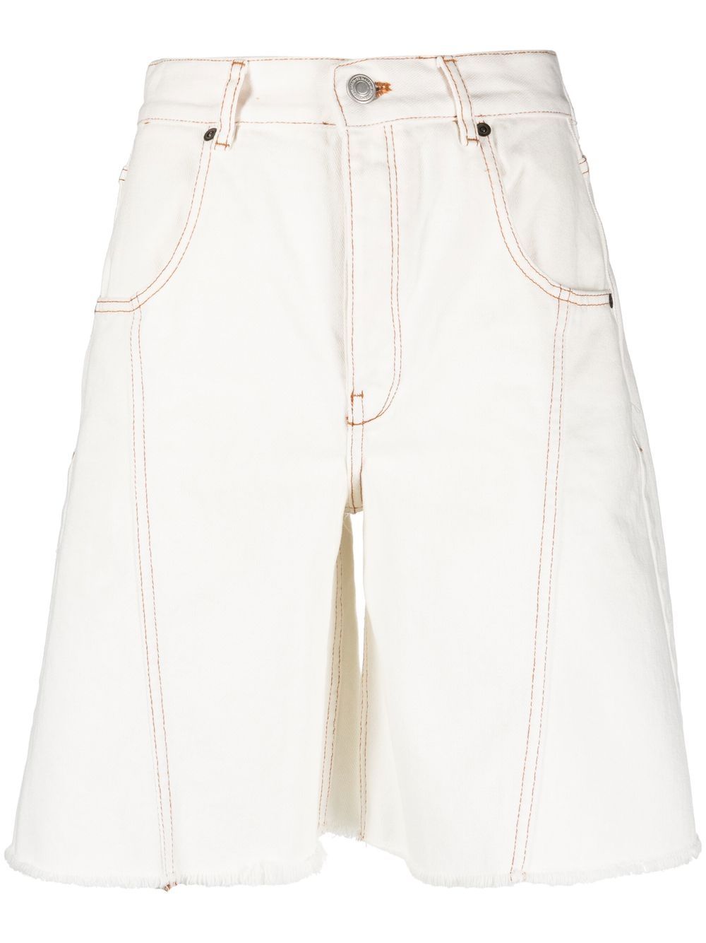 By Malene Birger 高腰牛仔短裤 - 白色