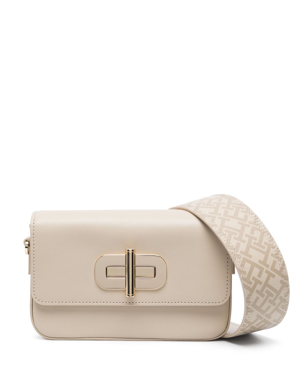 Tommy Hilfiger Turnlock Journee 皮质单肩包 - 中性色