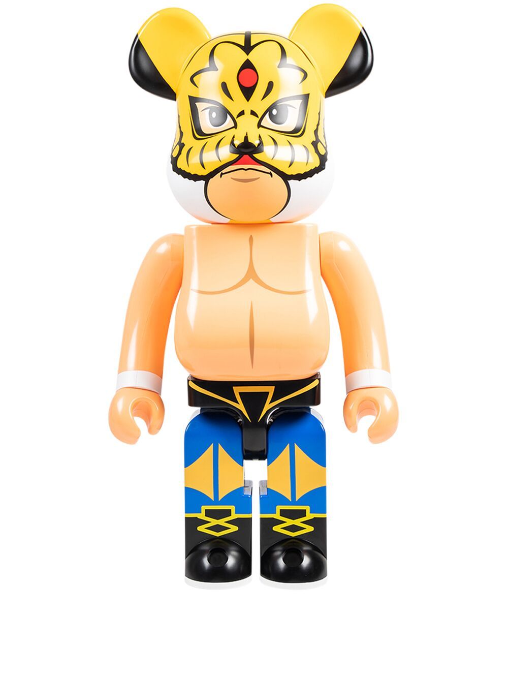 MEDICOM TOY x First Generation "Tiger Mask" BE@RBRICK 1000% 模型玩具 - 黄色