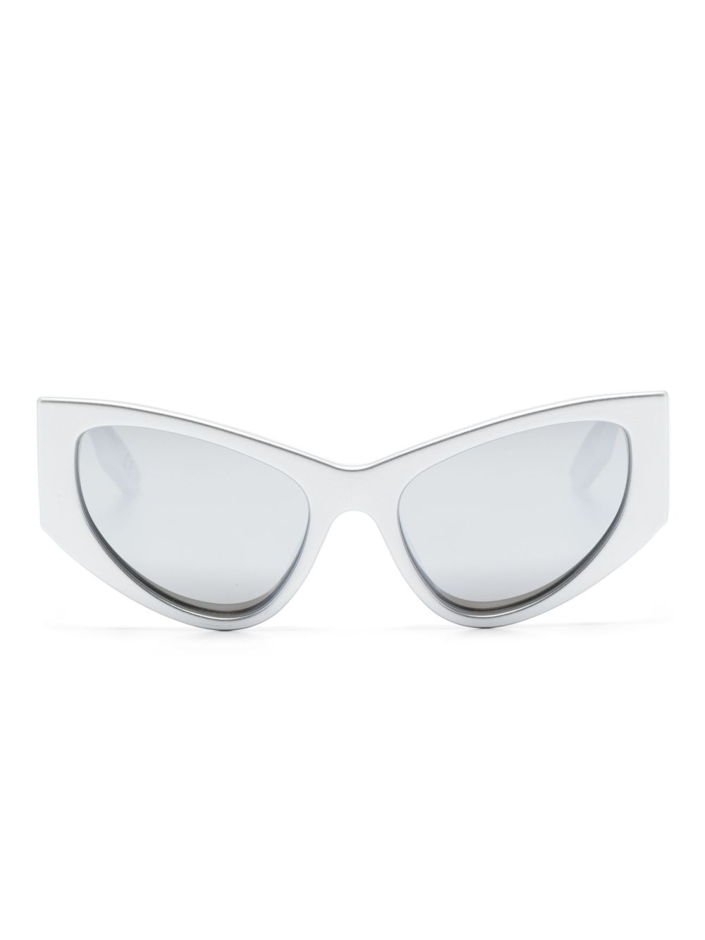 Balenciaga Eyewear BB0300S 猫眼框涂层太阳眼镜 - 银色