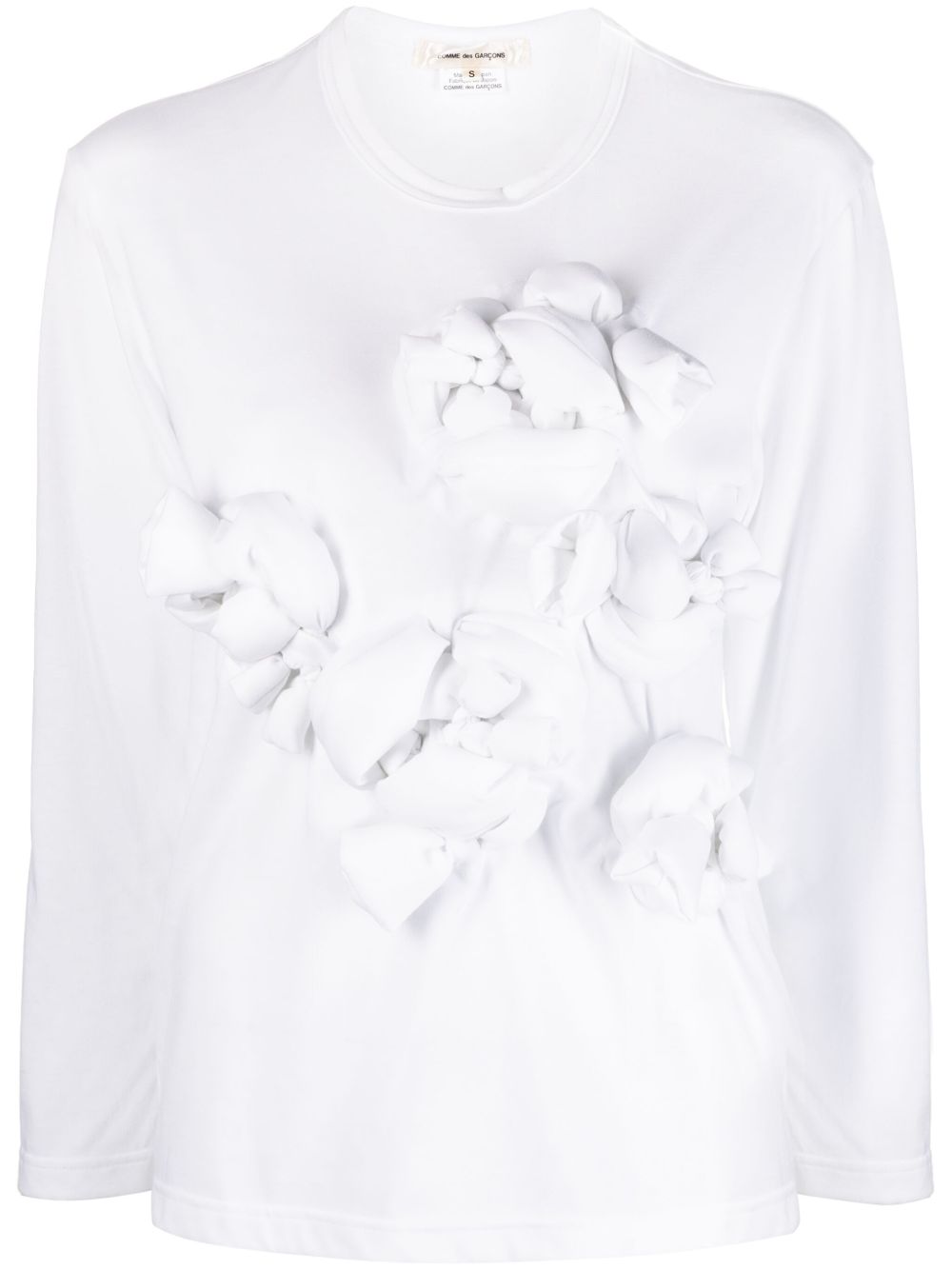 Comme Des Garçons 贴花细节棉T恤 - 白色