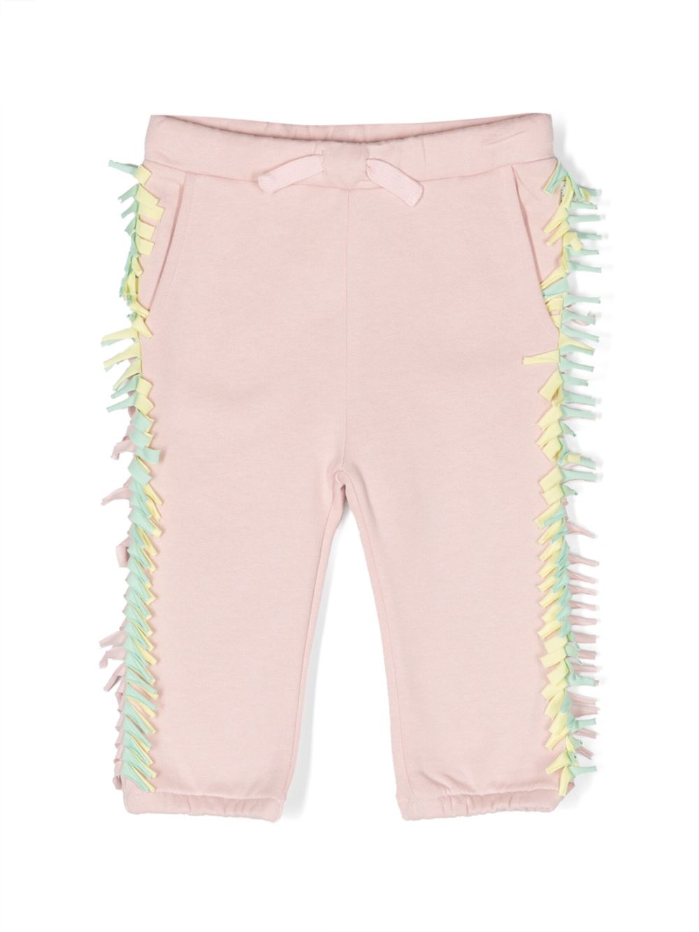Stella McCartney Kids 流苏边棉运动裤 - 粉色