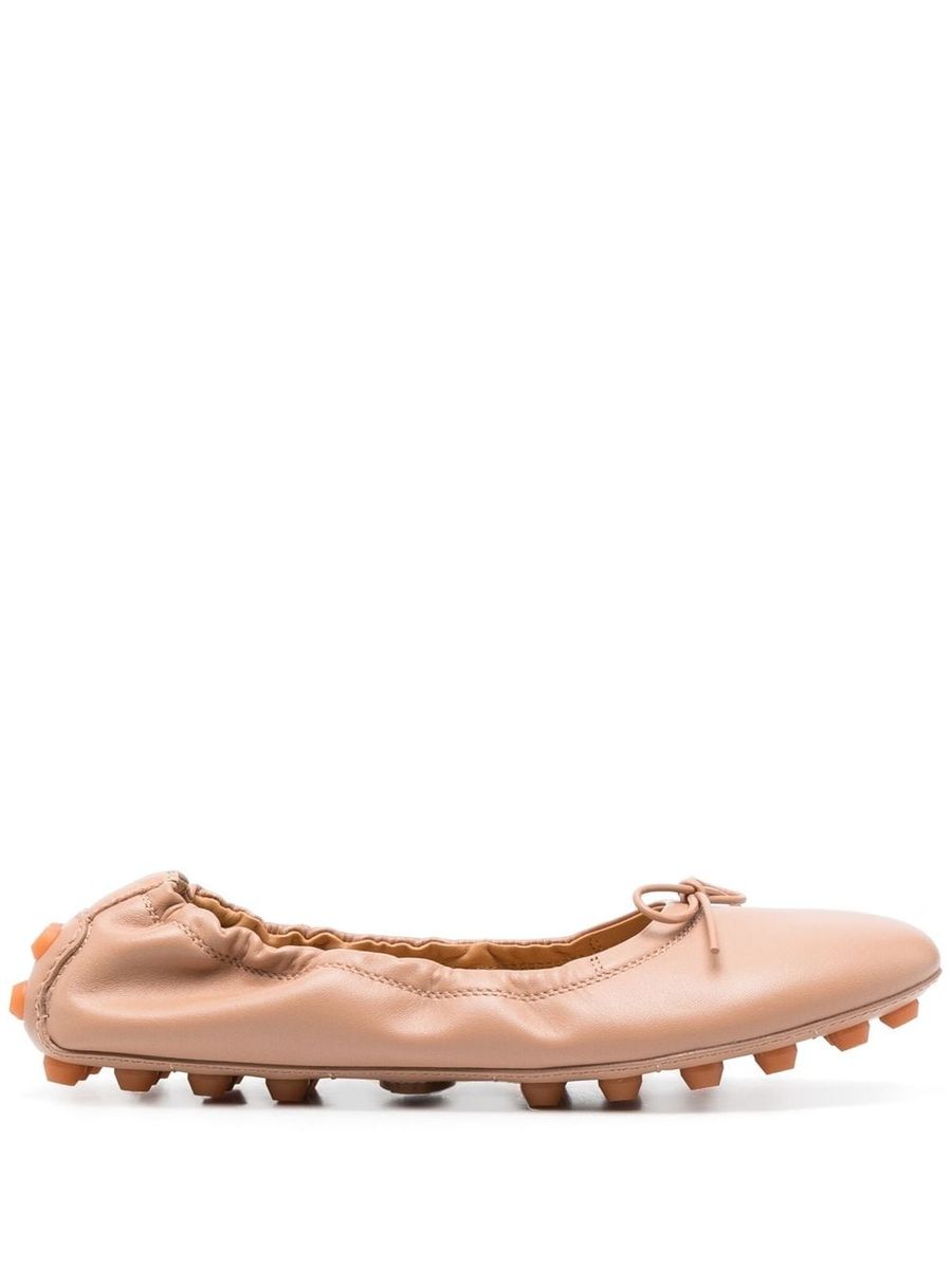 Tod'S Bubble Leather Ballet Flats
