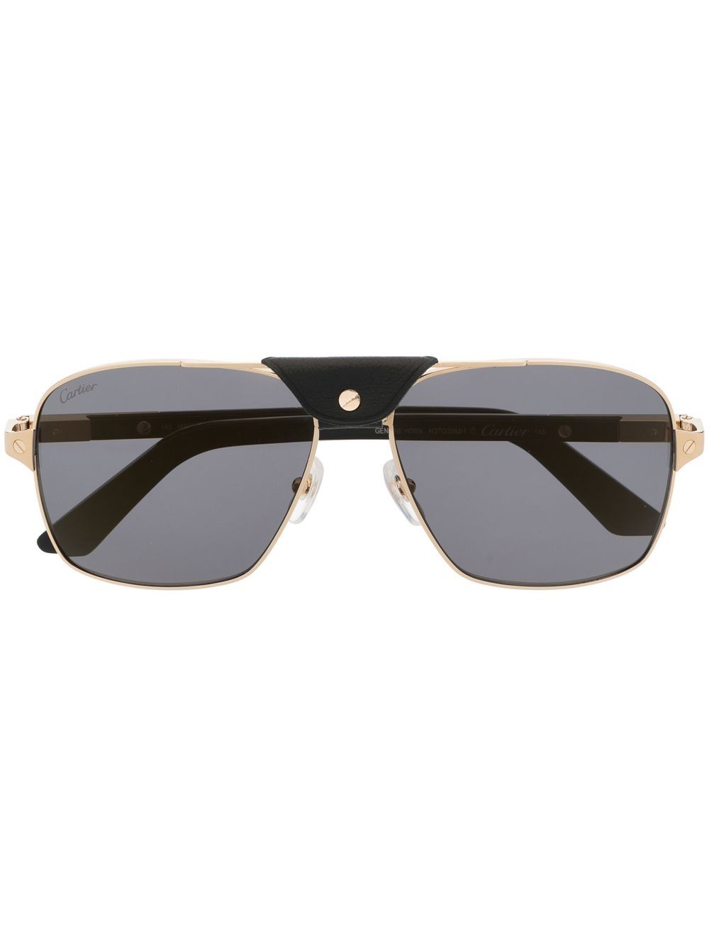 Cartier Eyewear 飞行员镜框太阳眼镜 - 金色