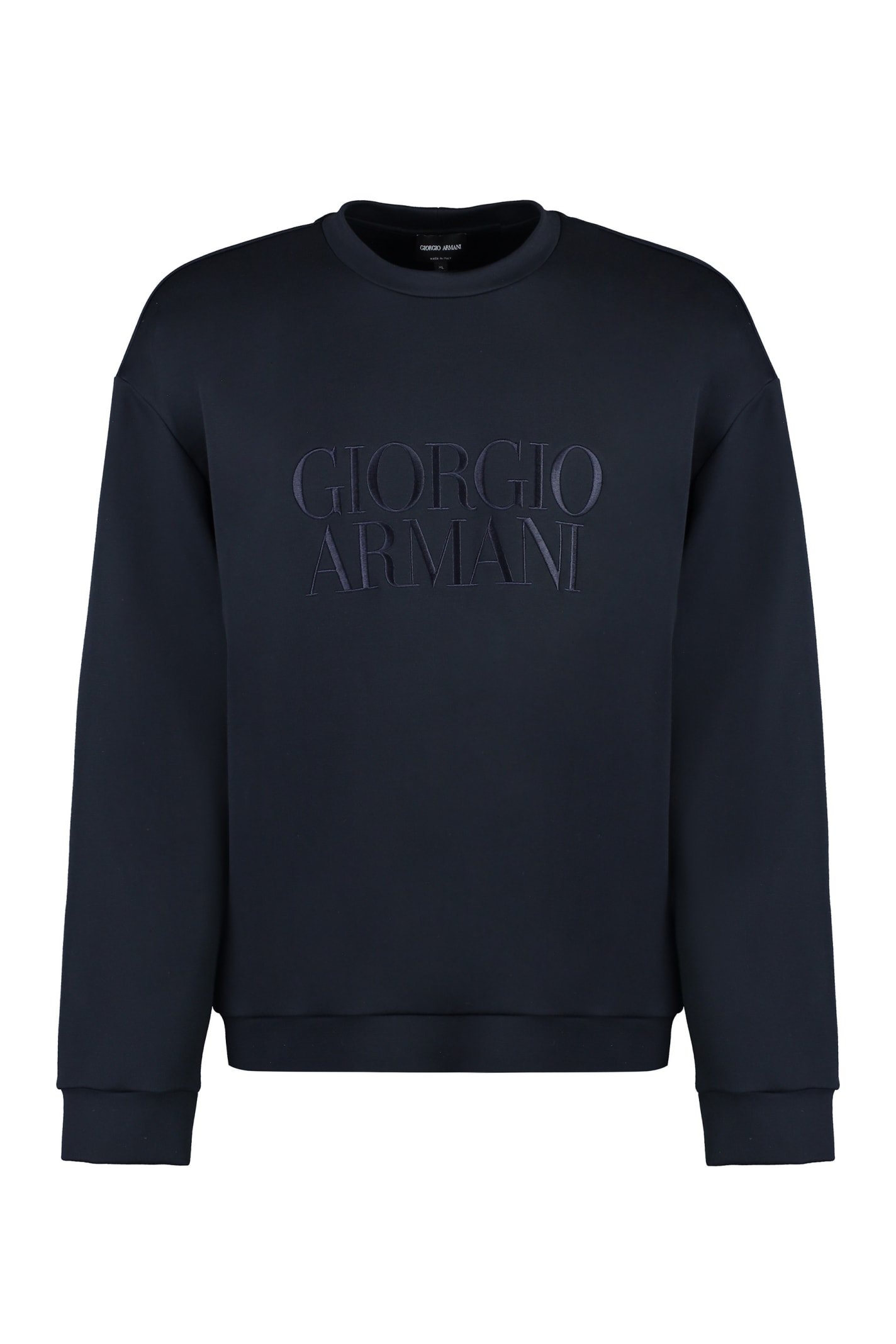Giorgio Armani Embroidered Logo Crew-neck Sweatshirt