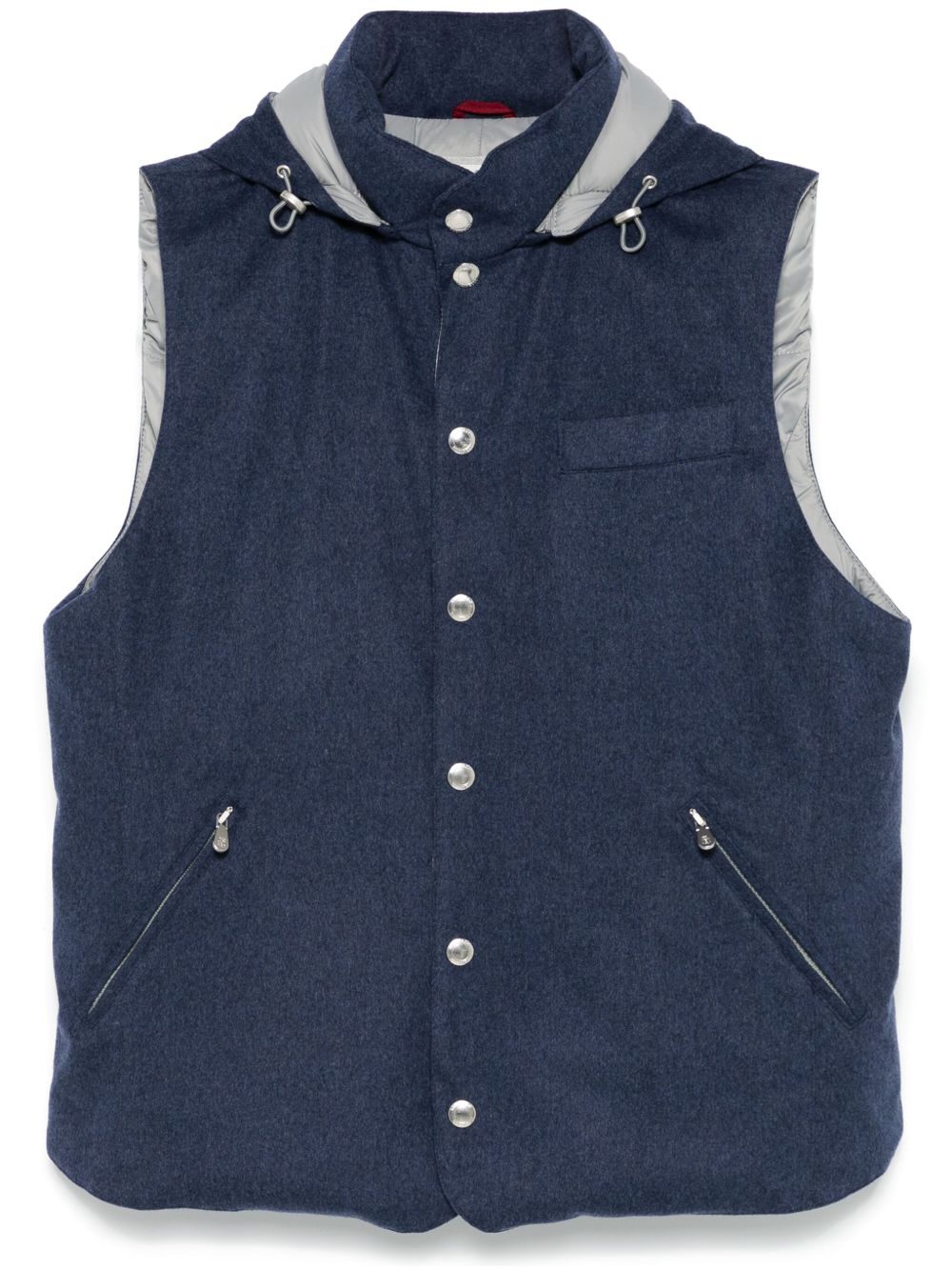 Brunello Cucinelli 羊毛马甲 - 蓝色