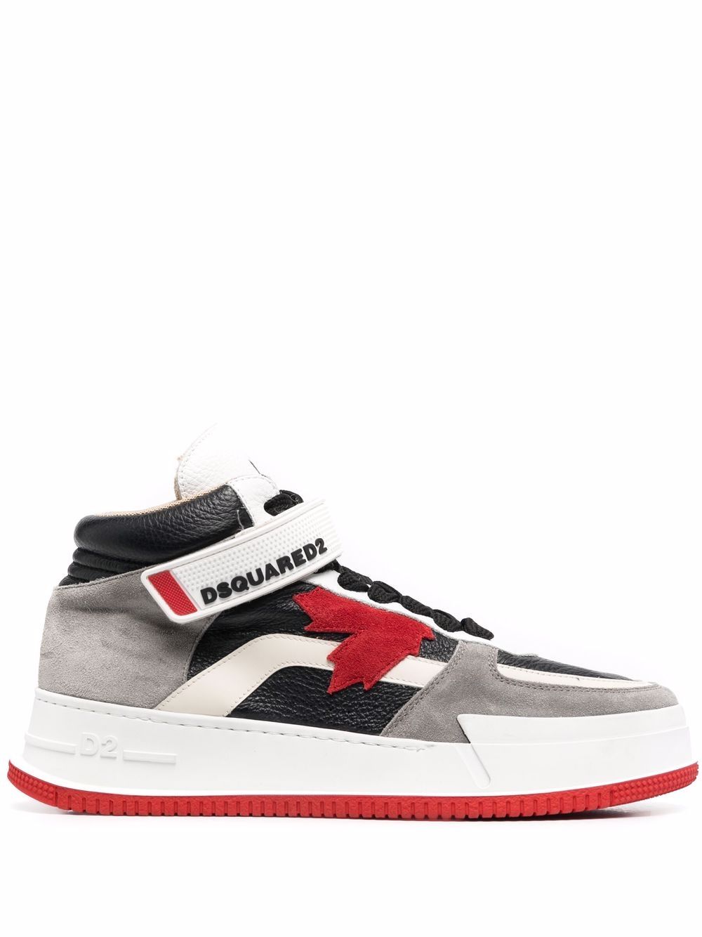DSQUARED2 D2次方 logo印花板鞋 - 灰色