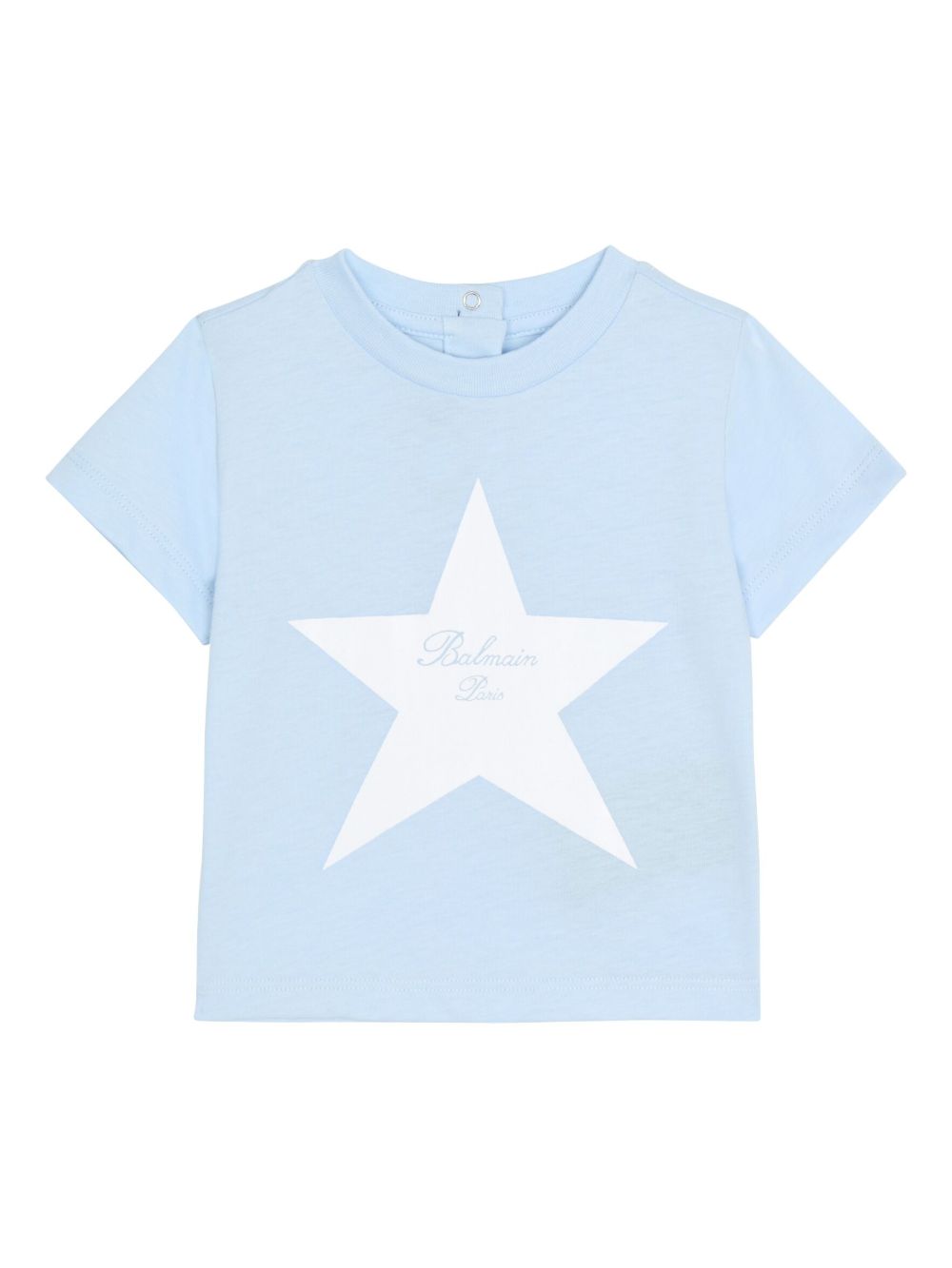 Balmain Kids Signature Star 棉T恤 - 蓝色