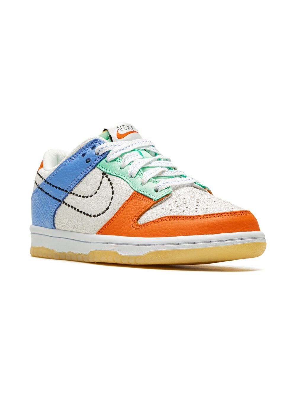 Nike Kids Dunk Low 运动鞋 - 橘色