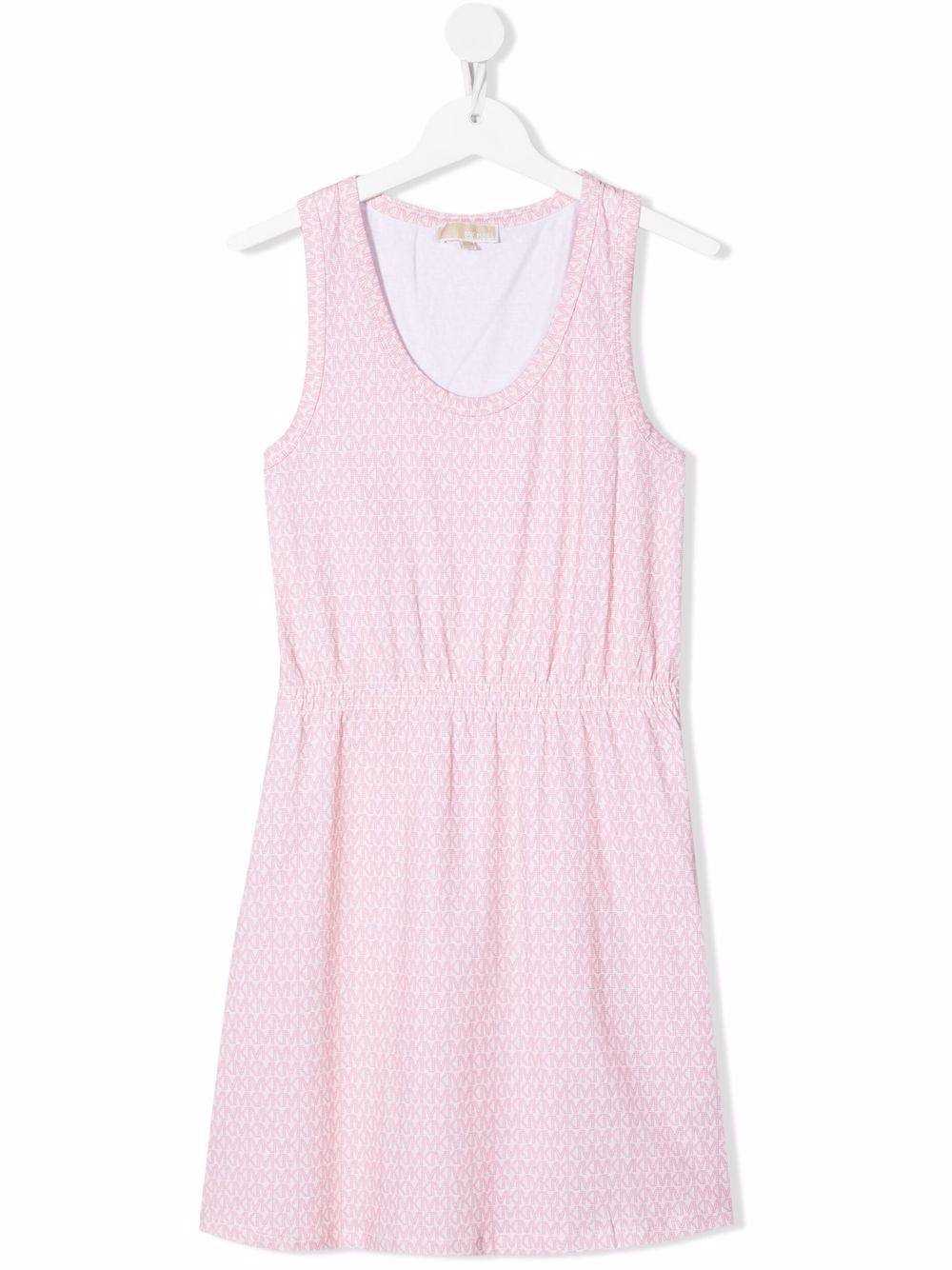 Michael Kors Kids 经典logo印花棉连衣裙 - 粉色