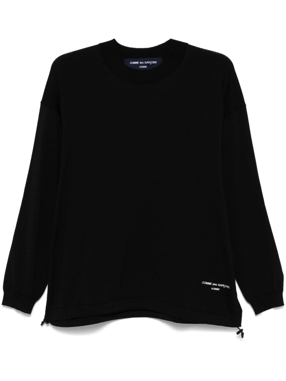 Comme des Garçons Homme logo刺绣卫衣 - 黑色