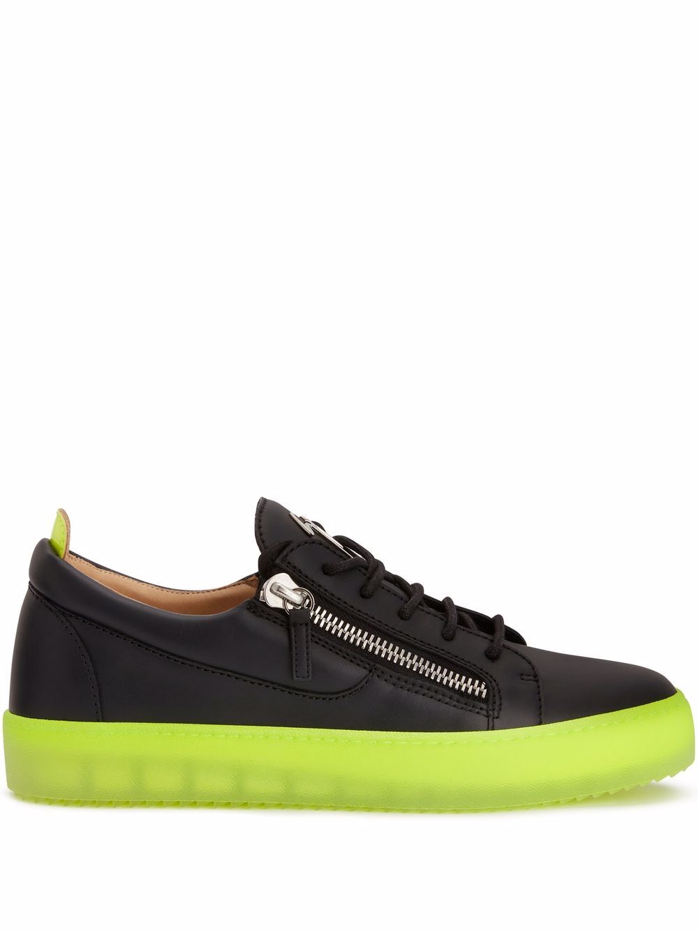 Giuseppe Zanotti Frankie 低帮皮质运动鞋 - 黑色