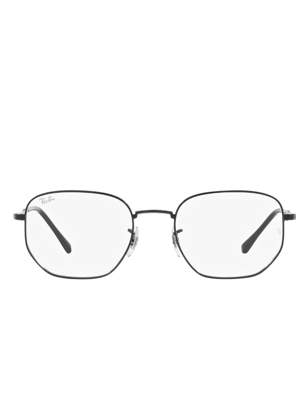 Ray-Ban logo雕刻方框眼镜 - 黑色