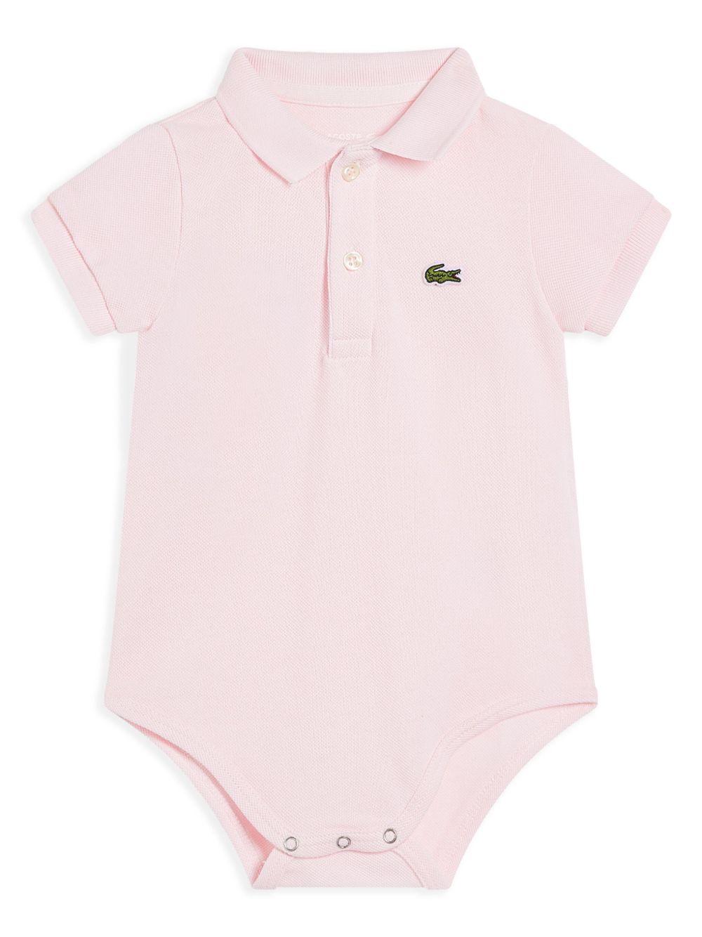 Lacoste Kids 标贴polo衫 - 粉色