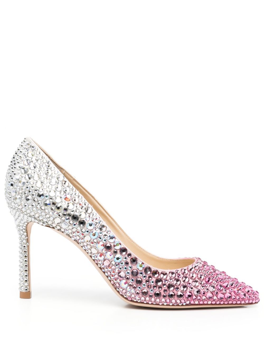 Jimmy Choo Romy 水钻缀饰高跟鞋 - 银色