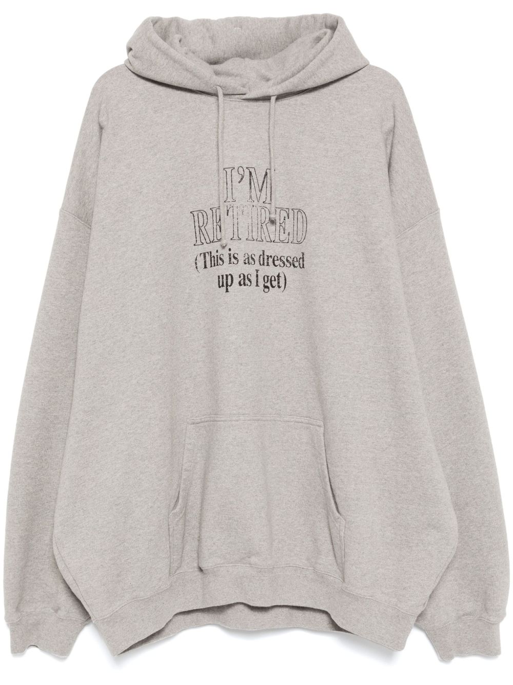 VETEMENTS 标语印花连帽衫 - 灰色