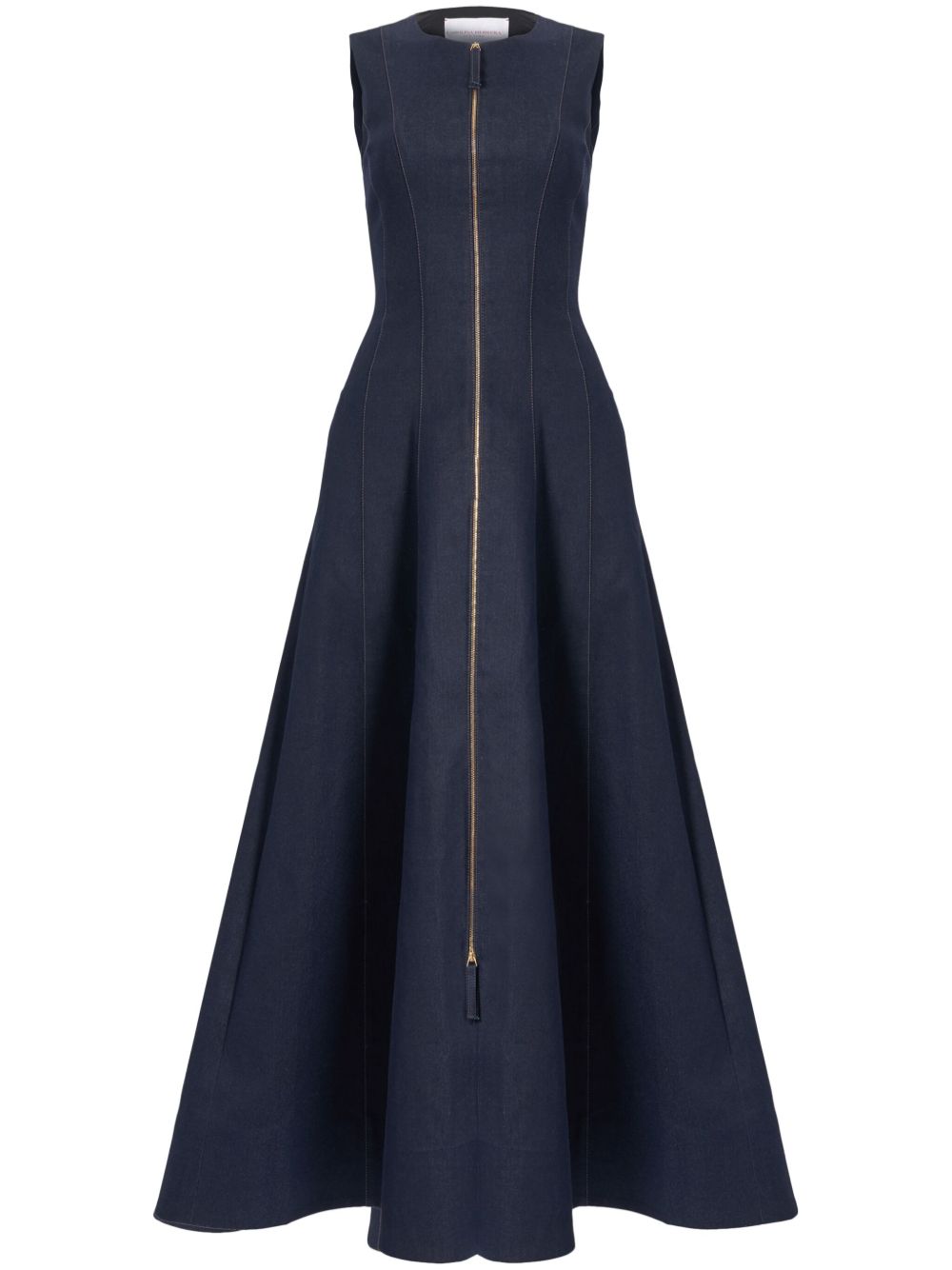 Carolina Herrera 牛仔超长连衣裙 - 蓝色