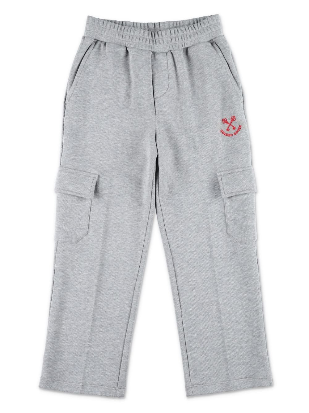 Golden Goose Kids logo印花运动裤 - 灰色