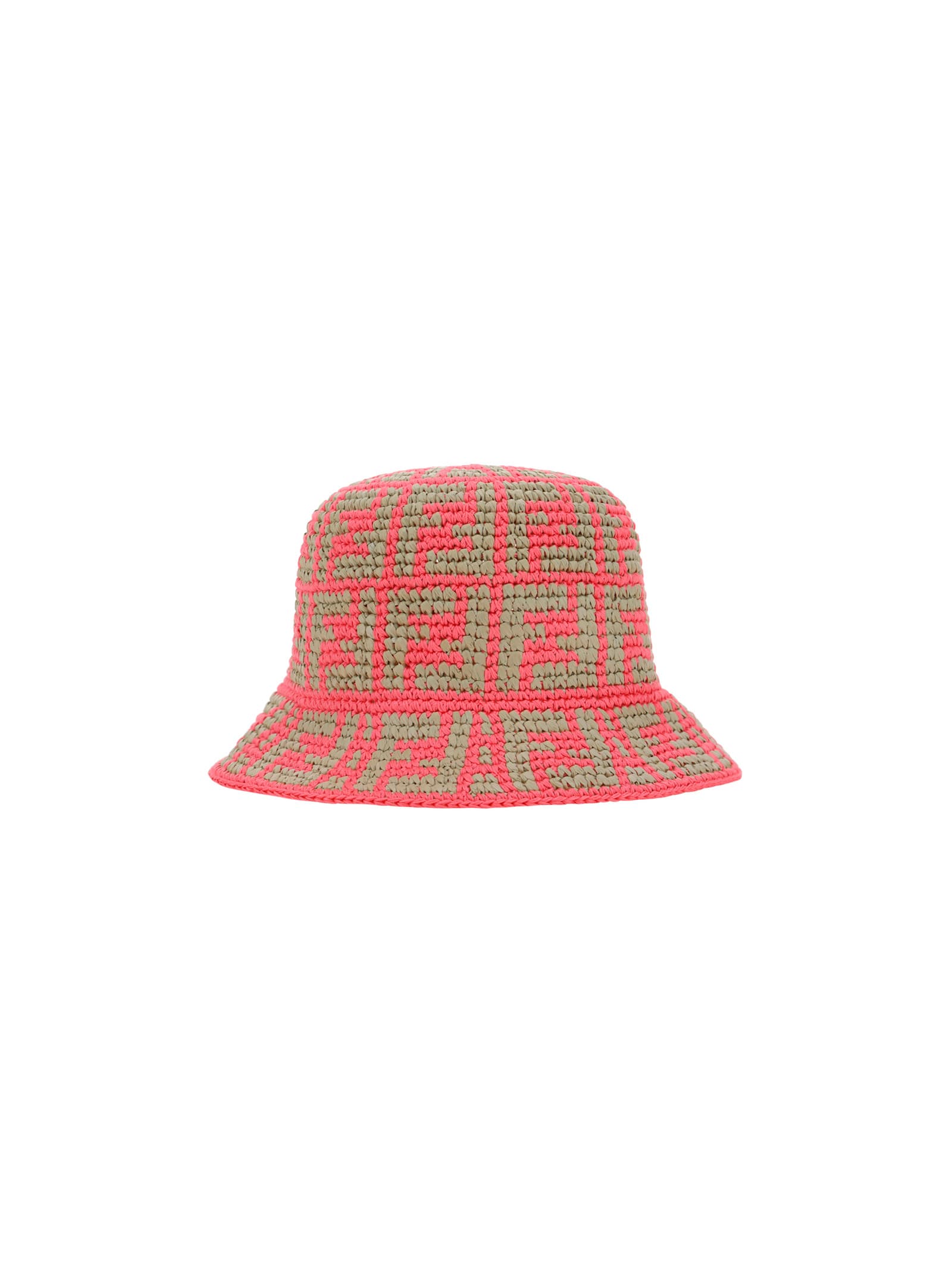 Fendi Raffia Ff Bucket Hat