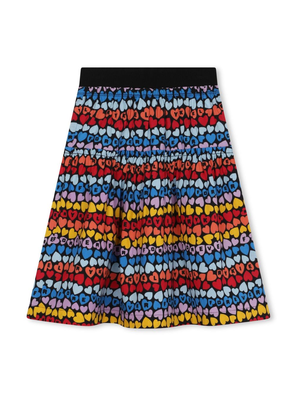 SONIA RYKIEL ENFANT logo印花分层式半身裙 - 红色