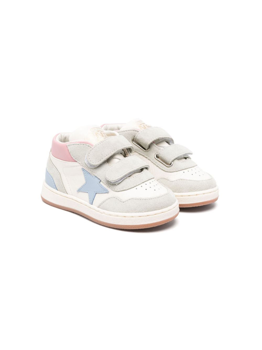 Golden Goose Kids 皮质运动鞋 - 绿色
