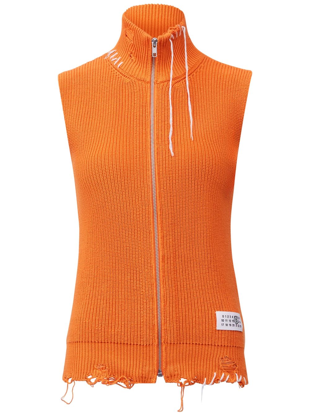 MM6 Maison Margiela 罗纹针织开衫 - 橘色